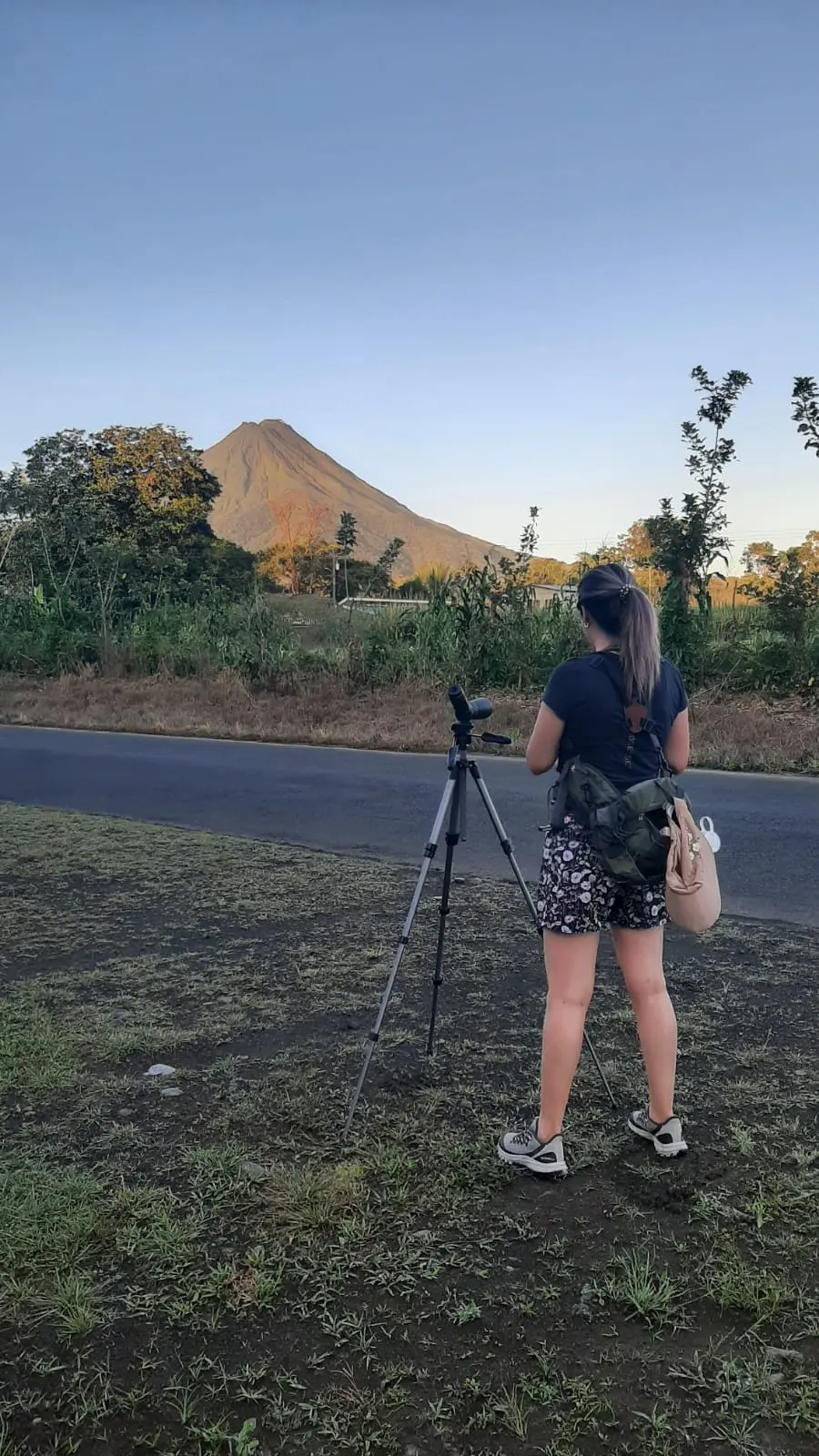 Arenal Volcano rising above the national park forest, Costa Rica