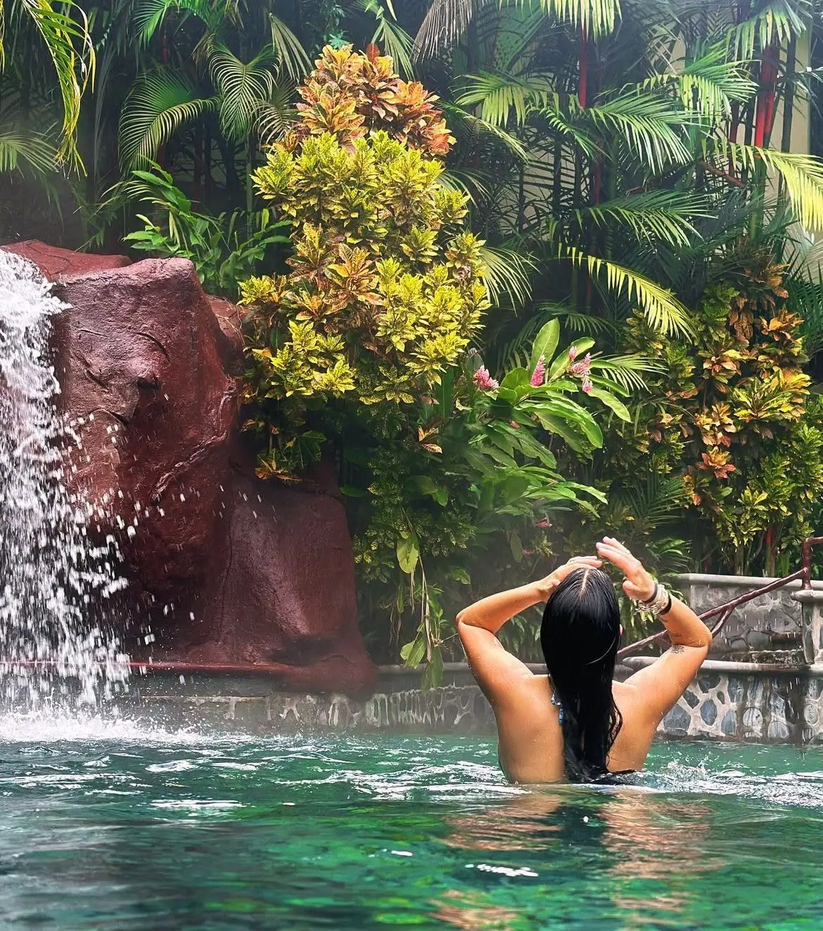 Natural geothermal hot springs at the foot of Arenal Volcano, Costa Rica