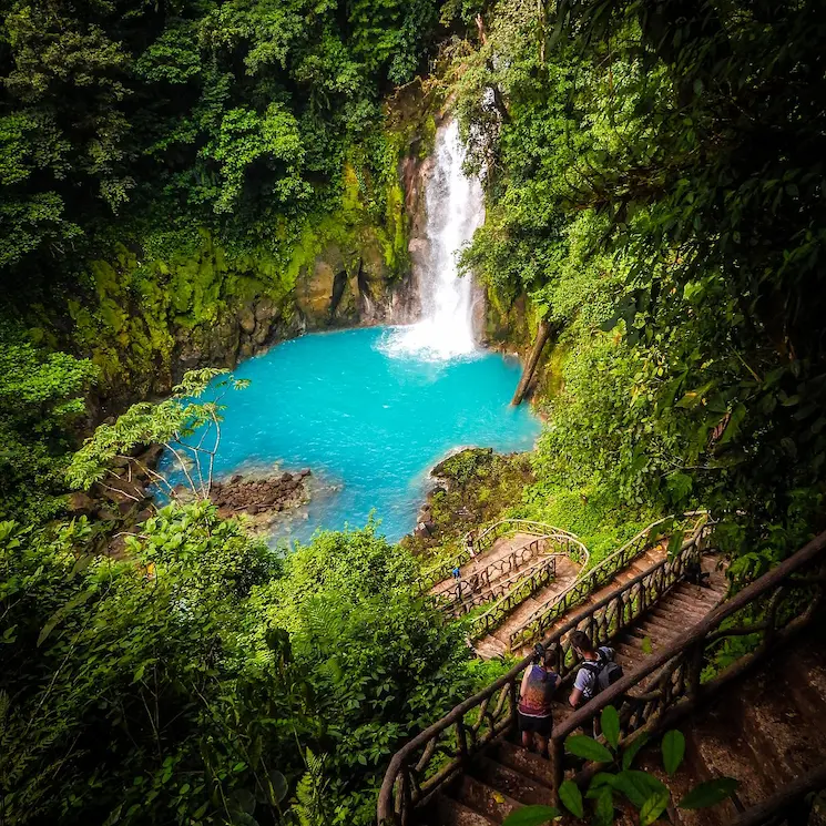 Celeste River turquoise waters near La Fortuna, Costa Rica